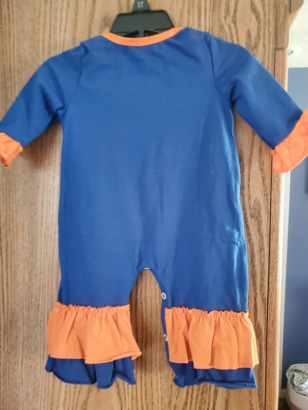 Gators Navy & Orange Ruffle One-Piece for Kids